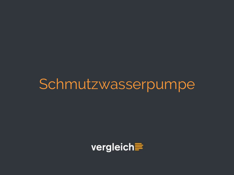 Schmutzwasserpumpe